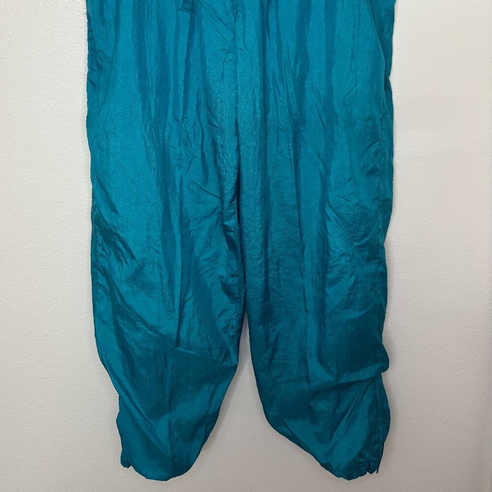 Vintage Bold Spirit Baggy Barrel Teal Nylon Joggers Size - XL